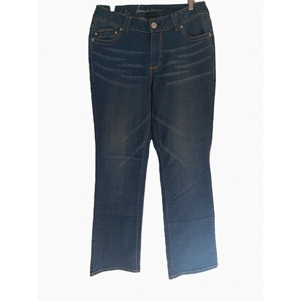 Lane Bryant Women's Slim Genius Fit Bootcut Mid Rise Blue Jeans, Size 14